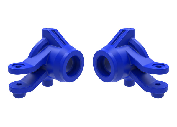 Traxxas Mini Maxx/Mini XRT Steering Blocks, Left & Right (Blue)