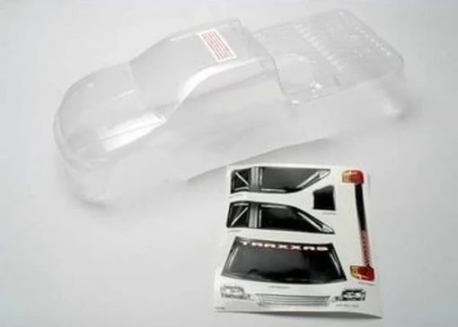 Traxxas Body, Revo (clear, requires painting) Window, Grill, Lights, Decals