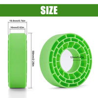 INJORA 4pcs Silicone Rubber Inserts For 62-64mm*24mm 1.0" Tires - Green-Soft