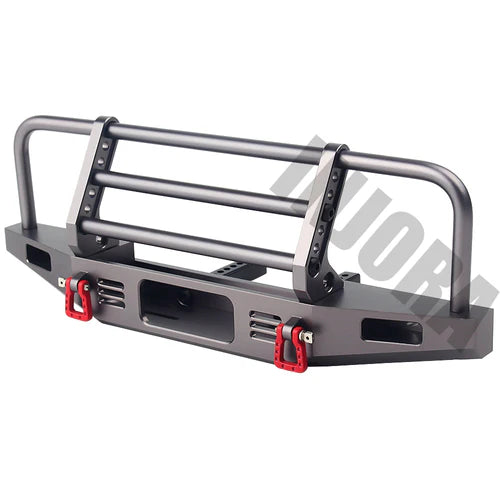 INJORA Adjustable Metal Front Bumper for TRX4 SCX10 & SCX10 II-Titanium