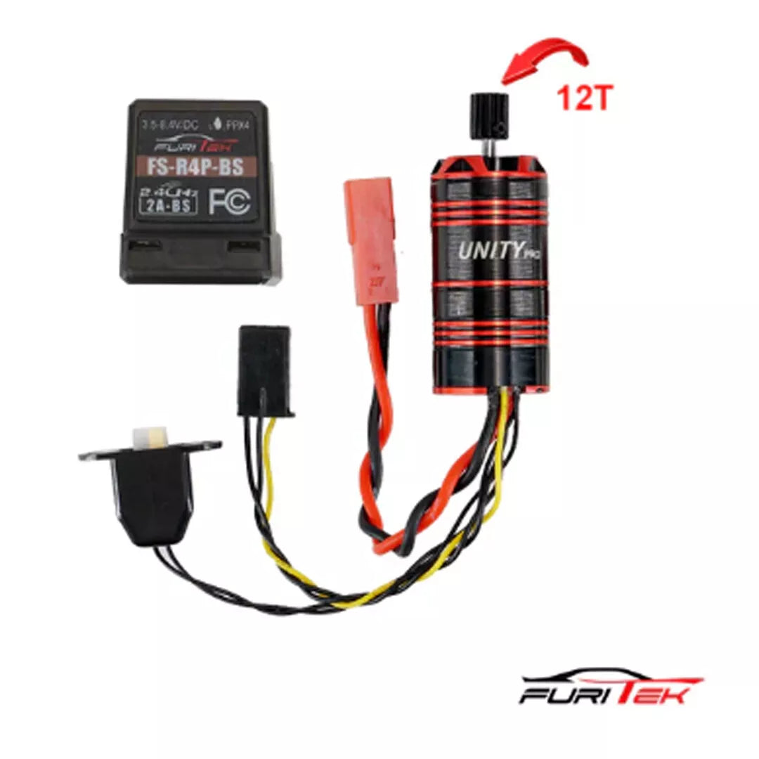 Furitek Mini Komodo Unity 2 In 1 Micro FOC Brushless 2500kv Per Traxxas TRX-4M