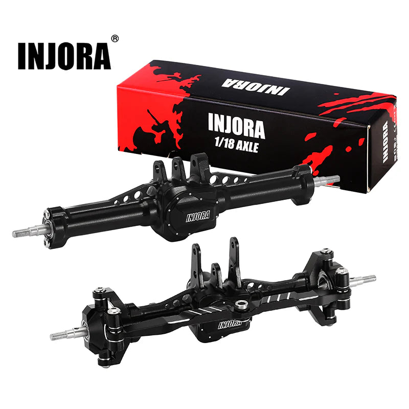 INJORA +4mm Extended Aluminum Front & Rear Complete Axles For 1/18 TRX ...