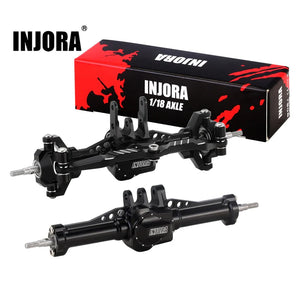 INJORA CNC Aluminum Front Rear Axles for 1/18 TRX4M, Stock Length (4M-74) - Front & Rear