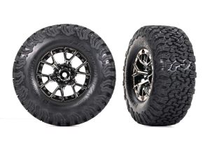 Traxxas T&W Black Chrome Wheel BFG AT TA K02 Rear