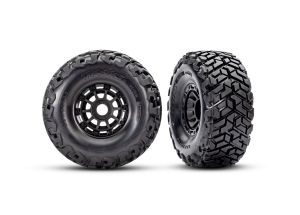 Traxxas T&W Black Wheel Maxx SC Tires (L&R)