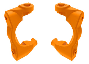 Traxxas Mini Maxx Caster blocks (c-hubs), left & right (orange)