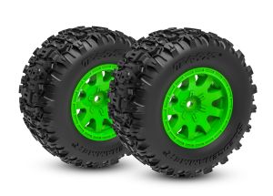 Traxxas Mini Maxx Tires & wheels, Sledgehammer Assembled Green