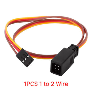 INJORA RC Servo JR Plug Extension Wire Cable 1 To 2 For RC Car Boat Airplane Model