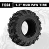 INJORA S5 1.3" Mud Paw Tires 64*24mm for 1/24 1/18 RC Crawlers (T1324)