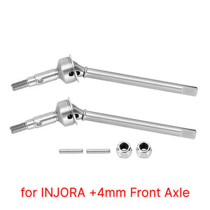 INJORA Stainless Steel Axle Shafts for INJORA TRX4M +4mm Axles (4M-96) - Front
