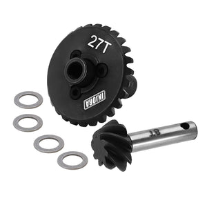 INJORA Overdrive Steel Helical Gears For SCX10 II SCX10 III SCX10 Pro (8T/27T Gears (Overdrive 11%)