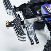 INJORA CNC Aluminum Front Rear Bumper with Dual Exhaust for 1/18 TRX4M High Trail F150 Front & Rear