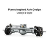 INJORA V1 +4mm Planet Axles with Double Joint Shafts for 1/24 SCX24 Titanium Front/Rear