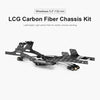 INJORA Carbon Fiber LCG Chassis Kit for 1/24 SCX24, 132mm Wheelbase, 12° Skid Angle