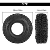 Injora 1.3" 68*24mm Gripmax S4 Tires (T1350) (4)
