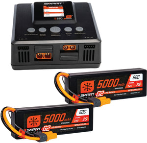 Smart Powerstage 4S Surface Bundle: (2) G2 5000mAh 2S LiPo IC5 & S250 Charger