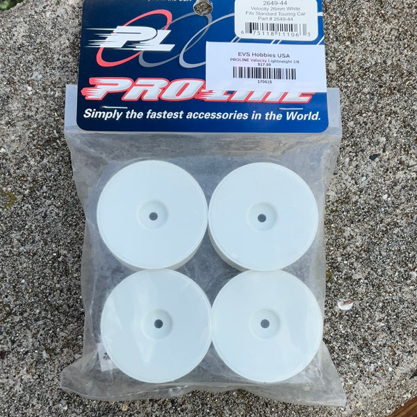 Pro-Line Velocity (V1) Lightweight 1/8 Buggy Rims (White)