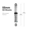 INJORA LS 55mm Aluminum Oil Shocks for 1/18 TRX4M (Silver)
