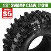 Injora  1.3" 70*26mm Cling On Tires & Inserts Combo (4) - Green (Soft)