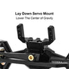 INJORA +5mm Diamond Portal Axles for 1/18 TRX4M Black Front & Rear w/ Brass Steering Knuckles