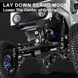 INJORA +5mm Diamond Portal Axles for 1/18 TRX4M Black Front & Rear