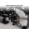 INJORA +5mm Diamond Portal Axles for 1/18 TRX4M Black Front & Rear w/ Brass Steering Knuckles