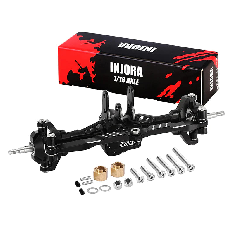 INJORA +4mm Extended Aluminum Front Complete Axles for 1/18 TRX4M (4M ...