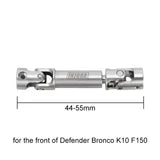 INJORA 1 pcs Stainless Steel Drive Shaft for 1/18 TRX4M Mods 44-55mm. (Front of All)