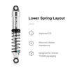 INJORA LS 55mm Aluminum Oil Shocks for 1/18 TRX4M (Silver)