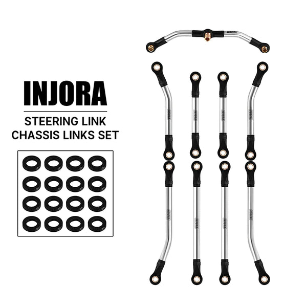 INJORA Stainless Steel High Clearance Links Set For 1/18 TRX4M High Trail K10 F150
