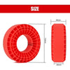 INJORA 4pcs Silicone Rubber Inserts for 118-122mm(4.75" OD) 1.9" Tires (Red) Hard