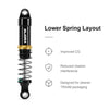 INJORA LS 55mm Aluminum Oil Shocks for 1/18 TRX4M (Silver)