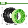 Injora  1.3" 70*26mm Cling On Tires & Inserts Combo (4) - Green (Soft)