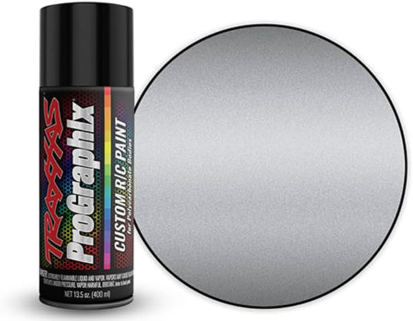 Traxxas body paint, metallic silver 13.5oz