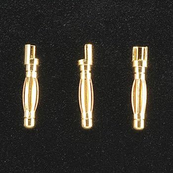Electrifly 2mm GoldPlated  Bullet Connectors Male (3)