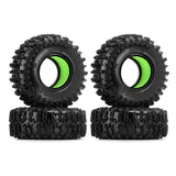 Injora  1.3" 70*26mm Cling On Tires & Inserts Combo (4) - Green (Soft)