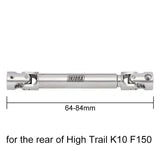 INJORA 1 pcs Stainless Steel Drive Shaft for 1/18 TRX4M Mods 64-84mm. (Rear of High Trail K10 F(150)