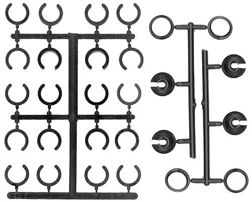 Team Associated Shock Preload Clips & Cups For All Associated Shocks