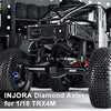 INJORA +5mm Diamond Portal Axles for 1/18 TRX4M Black Front & Rear
