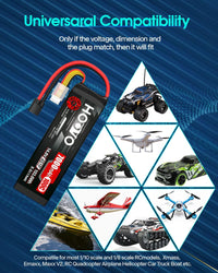 HOOVO 4S 14.8V LiPo Battery 7000mAh 100C RC Battery TRX Connector