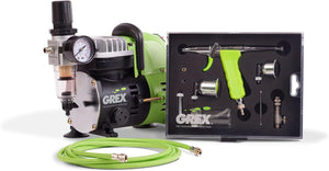 Grex GCK01 Combo Kit with Genesis.XT and AC1810-A Air Compressor Airbrush