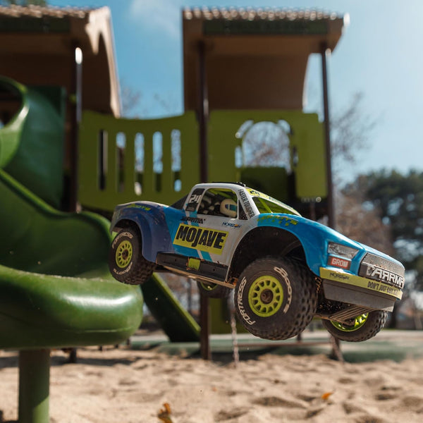 Arrma Mojave Grom Mega 380 Brushed 4x4 Small Desert Truck RTR w/Battery & Charger Blue/White
