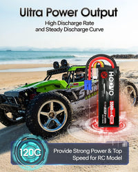 HOOVO 3S 11.1V Lipo Battery 5500mAh 120C RC Battery Hardcase with EC5 Connector