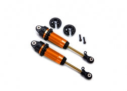 Shocks, GTR xx-long orange-anodized, PTFE-coated bodies with TiN shafts