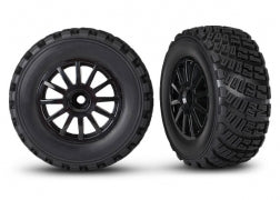 Traxxas T&W, Black Wheel/Gravel TSM Tire (2)