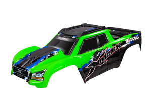 Traxxas body, X-maxx, Green (painted, decals applied)