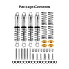 INJORA LS 55mm Aluminum Oil Shocks for 1/18 TRX4M (Silver)