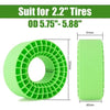 Injora Silicone Rubber Inserts for 2.2" (146-149mm 5.75" OD) Tires (2203) 4pcs. Green (Super Soft)