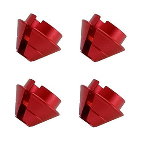 Oktay 4pc Aluminum Spring Plate for Arrma 1/8 Models red