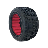 AKA 1/10 Rebar Rear Tires, Soft with Red Inserts (2): Buggy